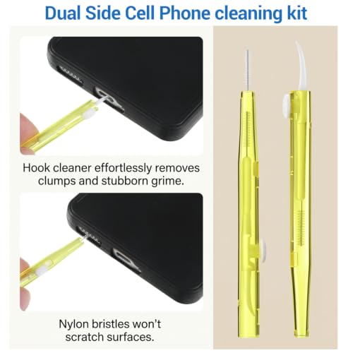 20Pc Cell Phone Cleaning Kit Dual Sided Charging Port Cleaner Brush | Anti Clogging Phone Port Cleaning Kit, Mini Brushes Cleaner, for Phone Speaker Receiver, Charging Port, Tablet Camera