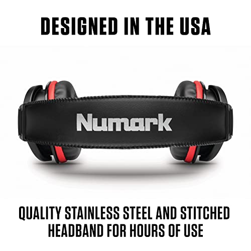 Numark HF175 Closed-Back DJ Headphones | 40mm Drivers, Flexible Headband, Swivel Cups, Closed-Back Design, 3m Cable, for Monitoring, Mixing and Audio Playback - style: HF175