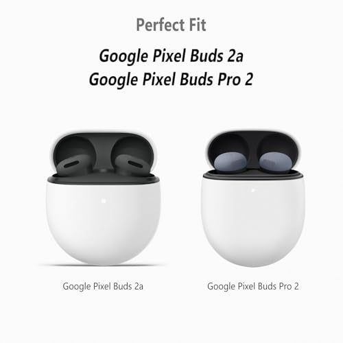Geiomoo Silicone Anti-Slip Ear Hooks for Google Pixel Buds 2a (2025), Buds Pro 2 (2024), Buds Pro, Pixel Buds A, Soft Anti-Loss Sports EarHooks Earbuds Ear Tips Covers (Black)
