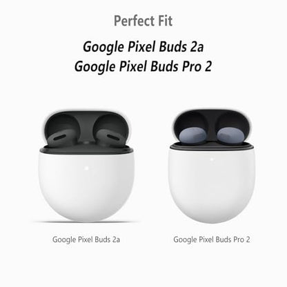 Geiomoo Silicone Anti-Slip Ear Hooks for Google Pixel Buds 2a (2025), Buds Pro 2 (2024), Buds Pro, Pixel Buds A, Soft Anti-Loss Sports EarHooks Earbuds Ear Tips Covers (Black)