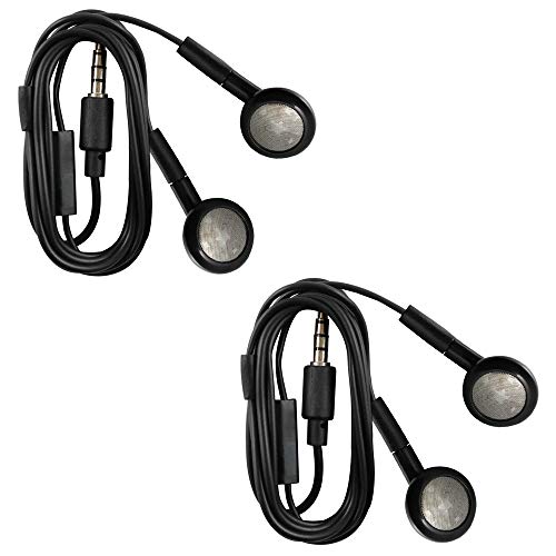 Fenzer 2 Pack Wired iPhone Earbuds/Headphones with 3.5mm Earphones with Microphone Volume Control Compatible for iPhone, iPad, iPod, Computer, MP3/4, Android Most 3.5mm Audio Devices Black