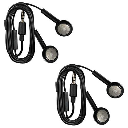 Fenzer 2 Pack Wired iPhone Earbuds/Headphones with 3.5mm Earphones with Microphone Volume Control Compatible for iPhone, iPad, iPod, Computer, MP3/4, Android Most 3.5mm Audio Devices Black