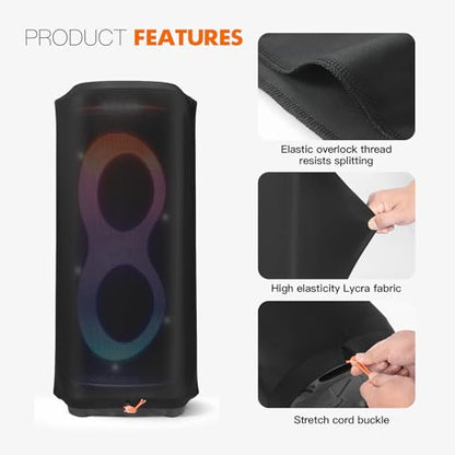 Speaker Cover for JBL Partybox 710 Portable Party Speaker | Durable dust cover case, high elasticity, washable, scratch resistant with bottom rope fasteners - size: For JBL Partybox 710