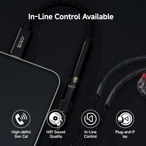 CVJ USB C to 3.5mm Audio Adapter, USB C to Aux with CX31993 DAC Chip