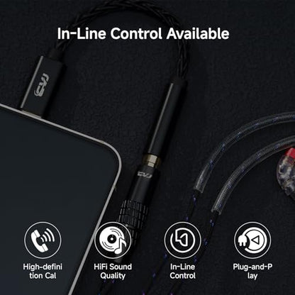 CVJ USB C to 3.5mm Audio Adapter, USB C to Aux with CX31993 DAC Chip