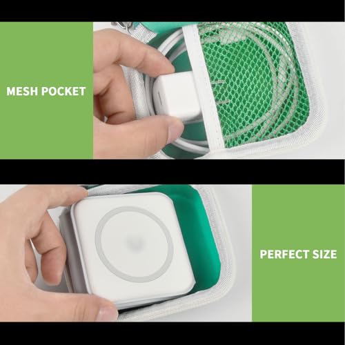 Hard Case for UCOMX/Hicober 3-in-1 Charger, Box Only | Hard shell case for UCOMX, Hicober, Iseyyox, LISEN and RTOPS 3-in-1 charger users, with divider and mesh pocket - color: Mint