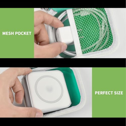 Hard Case for UCOMX/Hicober 3-in-1 Charger, Box Only | Hard shell case for UCOMX, Hicober, Iseyyox, LISEN and RTOPS 3-in-1 charger users, with divider and mesh pocket - color: Mint