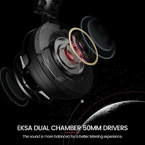 EKSA Wired Gaming Headset for PS5, PC, Xbox Series X|S,Xbox One, PS4, Switch - Game Headset with Mic, 3.5mm Gaming Headphones with Detachable Noise Canceling Microphone with 50mm Drivers