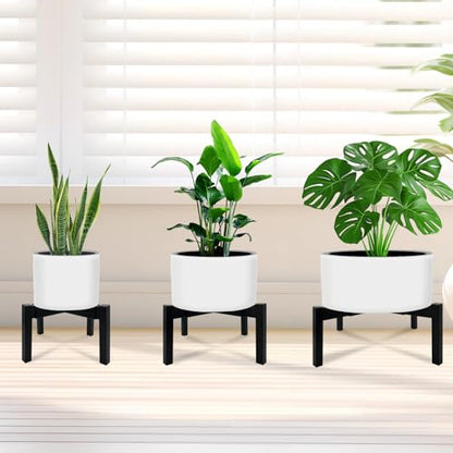 Heavy Duty Adjustable Metal Plant Stand for 10"-16" Plant Pot – Indoor & Outdoor (Black, 1 Pack) - color: Mini Black 10-16", style: 3 - Mini