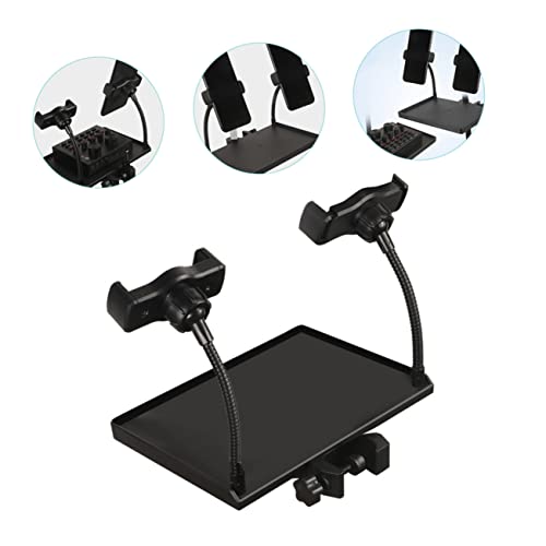 Microphone Stand Tray Clamp-on Tripod Shelf Sound Card Clip-on Tray Secure and Stable for Singing