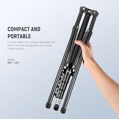 NEEWER Light Stand All Metal with 180° Reversible Legs, 70"/178cm Portable Travel Tripod Stand 1/4" Screw & 5/8" Stud for Indoor Outdoor Photography Speedlite Strobe Ring Light Softbox, ST178R, Black - style: ST178R(Black)