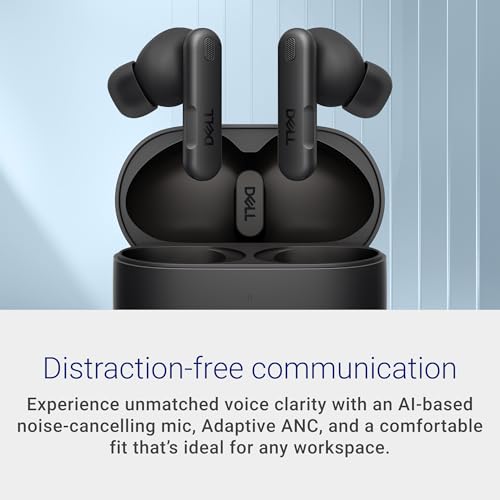 Dell Pro Plus Earbuds EB525, True Wireless, Noise Canceling, Bluetooth 5.3 | Adaptive ANC, Hearing Protection, USB Charging, Teams & Zoom Certified, IP54 resistant, 33 hr listening