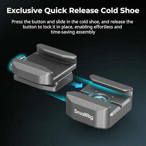 SMALLRIG Shotgun Mic for Camera and HawkLock H18 Quick Release Support with Cold Shoe