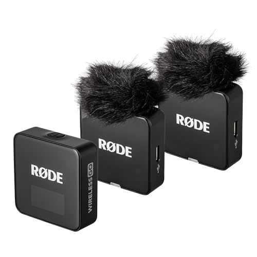 Rode Wireless GO III (Gen 3) Dual Channel Mic System | Compact 2.4GHz, 32-Bit Float Recording, Wireless Microphone for Cameras, Smartphones & Lavalier Use + 2X Lavalier Omnidirectional Condenser Mics