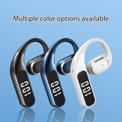 Single Ear Wireless Bluetooth Headset, Bluetooth 5.5, LED Power Display, ENC Noise Cancellation, 360° ACS Sound, Sweatproof, for Phone Tablet Laptop - F62, Blue - color: Single Ear Headphone F62 Blue