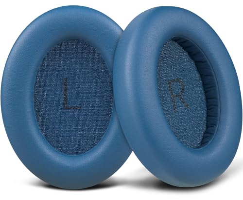 SOULWIT Professional Earpads Cushions Replacement for 1MORE SonoFlow/SonoFlow SE/SonoFlow Pro Headphones, Ear Pads with Soft Protein Leather, Noise Isolation Foam - Blue - color: Blue