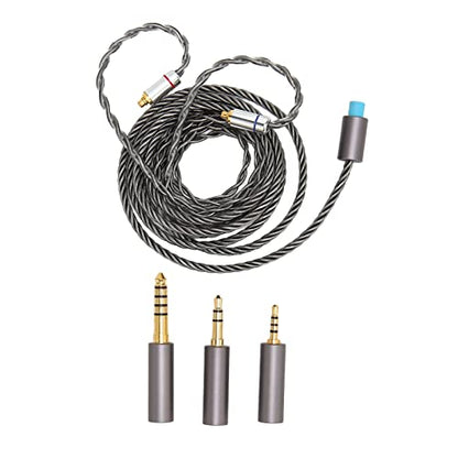 VBESTLIFE Replacement Earphone Cable, MMCX to 2.5MM, 3.5MM, 4.4MM, 3 in 1 Upgrade Earphone Cable Replacement for IE300 IE600 IE900, etc.
