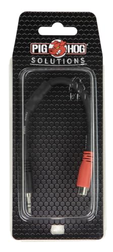 Pig Hog PY-S352R 3.5 mm (Male) to Dual RCA (Female) Y-Cable, 6" - style: 3.5mm(M) to RCA(F)