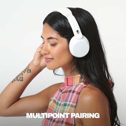 Skullcandy Icon 180 Wireless On-Ear Bluetooth Headphones - Bone | 50 Hours Battery, Lightweight and Travel Ready, Secure Fit, Sweat and Water Resistant, Microphone iPhone Android, Foldable - color: Bone