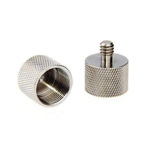 CAMVATE 5/8"-27 Female to 1/4"-20 Male Microphone Screw for Camera Monitor