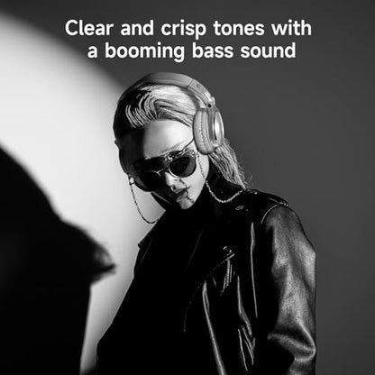 OneOdio Over Ear Headphone, Wired Bass Headsets with 50mm Driver, Foldable Lightweight Headphones with Share Port and Mic for Recording Monitoring Mixing Podcast Guitar PC TV (Silver)