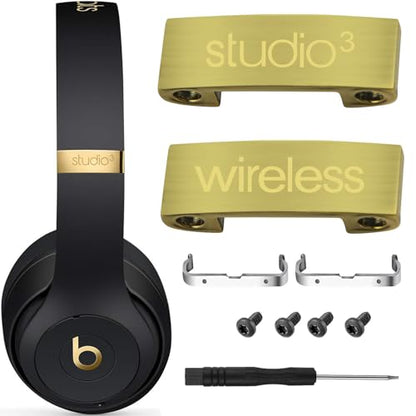 Studio 3 Hinge Replacement Parts Repair Kit Headband Connector Metal Folding Clip Pin Accessories Compatible with Beast Studio 3.0 Headphones. (Gold)