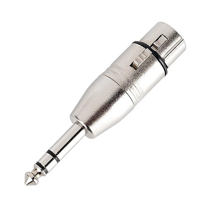 LanSenSu 4-Pack XLR Female to 1/4" TRS Adapter, Balanced Female XLR to Quarter Inch 6.35mm Male Adapters - style: XLR Female to 1/4" TRS Adapter