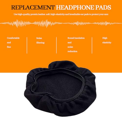 Reusable Velour Ear Pad Covers for Over-Ear Headphones – Washable Dustproof Fabric Protectors for 3.3–4.3 Inch Earcups, Soft Breathable Headphone Cushion Sleeves, Anti-Sweat Ear Cup Wraps for Gaming,