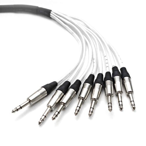 Seismic Audio - SAST-8-16-15 - 8 Channel 1/4" TRS Insert Snake Cable to 16 1/4" TS - 15 Feet - size: 15 Foot - 8 TRS x 16 TS