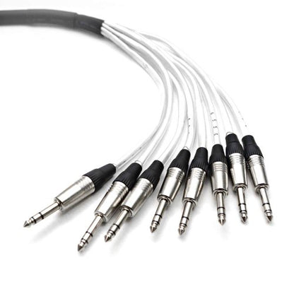 Seismic Audio - SAST-8-16-15 - 8 Channel 1/4" TRS Insert Snake Cable to 16 1/4" TS - 15 Feet - size: 15 Foot - 8 TRS x 16 TS