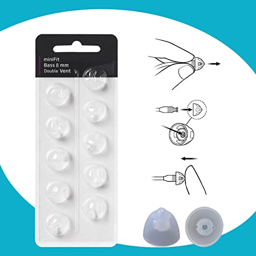 for Oticon Hearing Aid Supplies,Double Vent 8MM/20PCS,Hearing Aid Domes (Pack of 3) - size: 8MM DOUBLE VENT (Pack of 3)