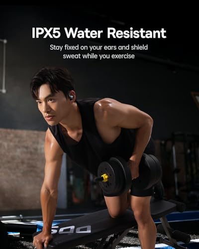 Baseus Eli 2i 핏 오픈 이어 헤드폰, 8.8g 안전한 핏, 36H 배터리, 베이스업 기술 및 사운드 누출, IPX5 방수, ENC 통화, 사이클링, 달리기, 운동에 편안함