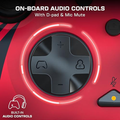 PDP Gaming Xbox Series X|S Red Bundle: REMATCH Wired Gamepad Controller & AIRLITE Wired Headset with Mic, Licensed Xbox One Gamepad, Customizable Joysticks/Triggers in App, Windows PC, Red and Black