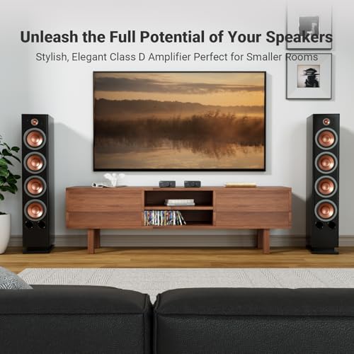 Fosi Audio GR40 Tube Preamplifier with DAC, Stereo Headphone Amplifier 3.5mm Home Audio and V3 Stereo Amplifier Home Audio 2 Channel Audio Component for Passive Bookshelf Tower Speakers Desktop Home T