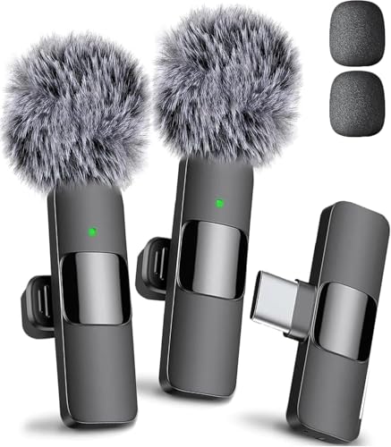 Mini Mic Pro (Latest Model – #1 Microphone for iPhone & Android, Wireless Mini Microphone, Clear Voice, Noise Cancelling, Lavalier Mic for TikTok, YouTube & Interviews (iPhone 15+) - style: USB-C Only (iPhone 15+ / Android)