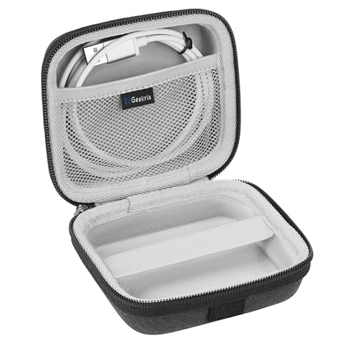 Geekria Shield Speaker Case Compatible with JBL Go 5/4/3, Go 3 Eco Cover, Replacement Hard Shell Portable Speaker Protective Carrying Bag with Cable Storage, Keychain Carabiner (Dark Grey) - color: Dark Grey