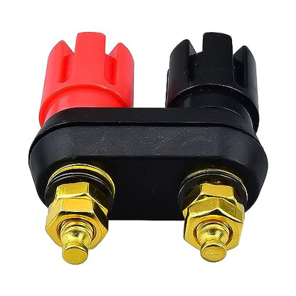 onelinkmore 4mm Speaker Binding Post, Female Banana Jack, Audio | Red and black panel-mount binding posts accept compatible 4mm banana plugs or bare speaker wire up to 12 AWG - color: 2-Way Banana Plugs