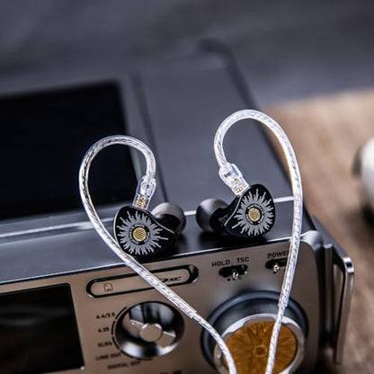 Kiwi Ears x B_Media Chorus in Ear Monitor, DLC Diaphragm Dynamic Driver IEM (3.5mm No Mic)+Kiwi Ears SONICAP Waterproof IEM Hard Case (Black)