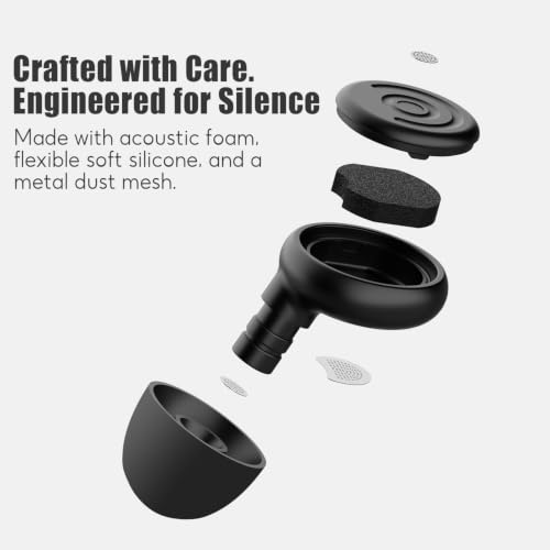 58-26dB Dual Mode Noise Cancelling Ear Plugs for Sleeping, Ear Protection – Flexible Soft Silicone Reusable Earplugs for Side Sleepers, Concerts, Airplane and Focus, with Portable Case