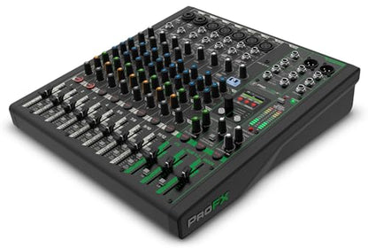 Audiosavings Bundle: (1) Mackie ProFX12v3+ 12-Channel Analog Mixer w/Enhanced FX/USB Recording/Bluetooth Bundle With (3) Rockville RCXFM20E-B 20 Foot Female to Male XLR Mic Cable Black 100% Copper