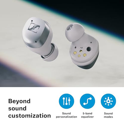 Sennheiser Momentum True Wireless 4 Smart Earbuds with Bluetooth 5.4, Crystal-Clear Sound, Comfortable Design, 30-Hour Battery Life, Adaptive ANC, LE Audio and Auracast - Black Graphite - color: Black Graphite, size: Medium, style: Modern wireless design