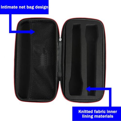 Wireless Microphone Case - Portable Hard Shell Storage Bag for Dual Handheld 2 Mic System, Receivers, Adapters - Black (Box Only) (Black(Box Only))