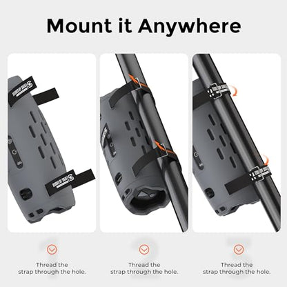 SIKAI CASE Portable Speaker Mount Compatible with JBL Charge 6, Silicone Case with Adjustable Strap&Detachable Shoulder Strap Travel Case for Bike/ATV/Golf Cart/Boat Railing, Case Only (Gray) - color: Gray