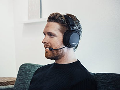 Arctis Pro Wireless Gaming Headset steelseries - Lossless High Fidelity Wireless + Bluetooth for PS4 and PC (Renewed)