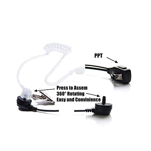 Walkie Talkie Headsets with Mic 2 Pins for Baofeng UV-5R BF-F8HP BF-888S Retevis H-777 Arcshell (20 Packs) - color: 20ps