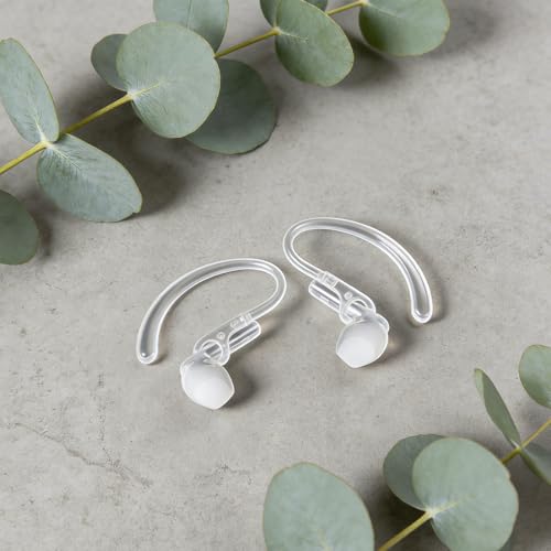 10pcs Ear Hooks 360° Rotatable Multi-Dimensional Adjustable Soft Silicone Wireless Earphone Clips Anti-Slip Sports Earpiece Clamp Replacement 6mm - color: Transparent