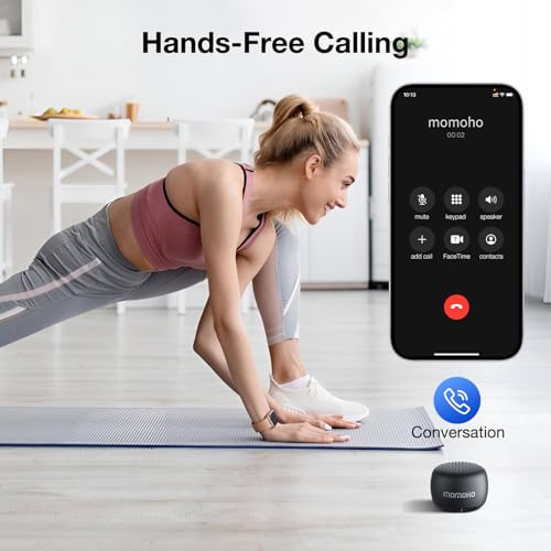 Mini Bluetooth Speaker, Tiny Gifts with TWS Pairing, Small Bluetooth Speaker for Outdoor and Indoor, Built-in Mic(Black) - color: Black, style: mini