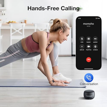 Mini Bluetooth Speaker, Tiny Gifts with TWS Pairing, Small Bluetooth Speaker for Outdoor and Indoor, Built-in Mic(Black) - color: Black, style: mini