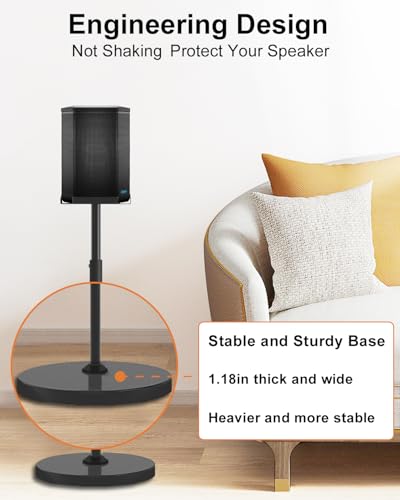 Height Adjustable Speaker Stand for Bose S1 Pro / S1 Pro Plus Floor Stand, Extends 45" to 54", Holds up to 20LBS, Wireless Studio Monitors Heavy Duty Speakers Stands for Bose, Easy to Install, Black