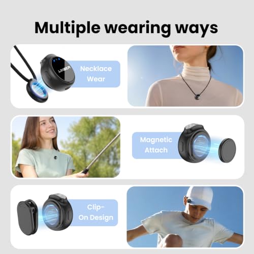 A41 Wireless Lavalier Microphone for iPhone/Android, 2TX with Case | 2.4GHz dual TX wireless mic, ENC noise cancelling, digital display, 40H battery, plug and play